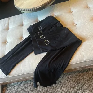 Bebe Vintage Black Denim Embellished Bum Size Small thumbnail 7