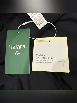 NWT Halara Black High Waisted Double Waistband Wide Leg Work Pants thumbnail 6