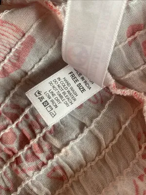 Strapless Handkerchief Dress Womens Sz Medium Pink White Summer Sea Life Pattern thumbnail 5