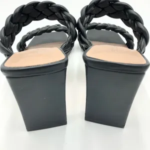 BCBGeneration FINAA Black Braided Block Heeled Sandals Size 10 thumbnail 9