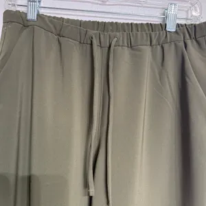 Athleta Olive Green Snap Side Drawstring Pants Sz XS thumbnail 4