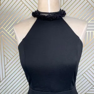 Lulu's Skyline‎ Views Black Bodycon Halter Dress thumbnail 4