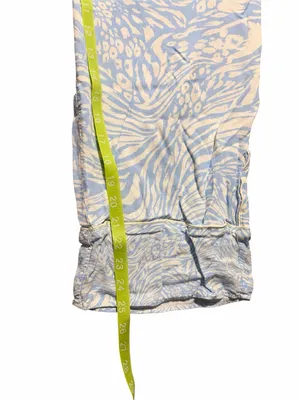 Maaji Wide Leg Pajama Set Size Small Blue and White Print thumbnail 8
