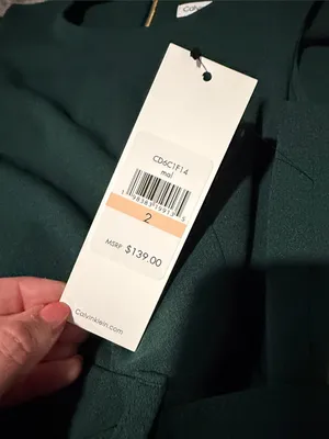 Calvin Klein NWT Sleeveless Belted Fit & Flare Midi Dress in Malachite Green thumbnail 9
