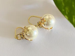 Handmade Dangle Earrings Star Pearl Kawaii Gift thumbnail 3