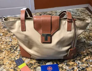 Tory Burch Penn Mini Tote Bag, Mid Camel thumbnail 3