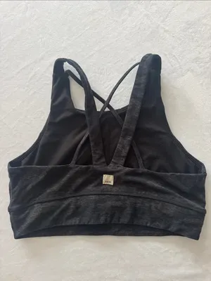 Vuori Black Camo High-Neck Strappy Sports Bra thumbnail 2