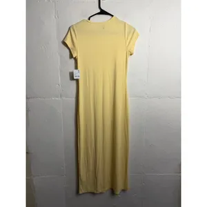 NEW Free People Free EST Butter Yellow Midi Dress Short Sleeve Size Small thumbnail 7