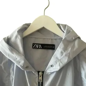 Zara Hooded Wind Proof Jacket Light Blue SZ M # 1646 thumbnail 3