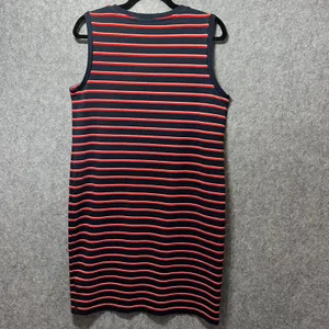 Lauren Ralph Lauren Striped Knit Tank Dress Sleeveless‎ Casual Red White Blue L thumbnail 8