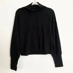 Alo Yoga Waffle Weekend Escape Mock Neck Long Sleeve Black S thumbnail 2