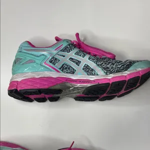 ASICS Women's Athletic‎ Shoes - Teal and Pink thumbnail 3