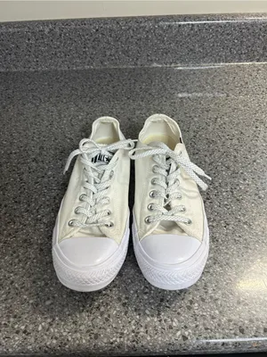 Converse Low-Top Canvas Sneakers in Off-White thumbnail 9