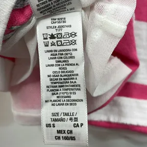 Y2K Juicy Couture Passion Pink/White Stripe Hibiscus Embroidered Dress Small thumbnail 11
