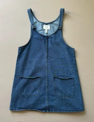 Forever 21 Overall Pinafore Denim Dress thumbnail 1