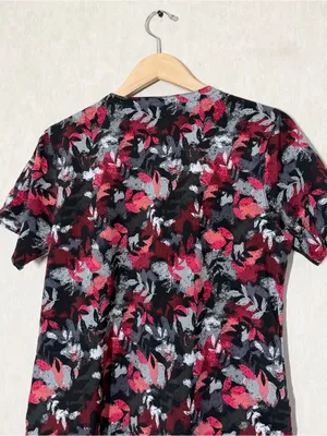 Carhartt Women’s Force Cross-Flex Modern Fit V-Neck Print Top Scrub M thumbnail 5