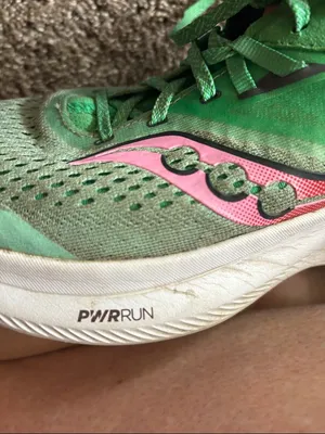 Saucony Women's Green Running Shoes with Pink Logo thumbnail 3