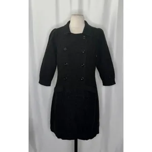 Anthropologie MAEVE Double Breasted Merino‎ Wool Long Cardigan Sweater Medium thumbnail 2