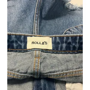 Rolla’s High Rise Slim Dusters Distressed Denim Shorts Women's Size 27 thumbnail 4