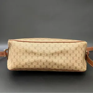 Vintage GUCCI Micro GG Supreme PVC Canvas Brown Leather Trim Shoulder Bag thumbnail 4