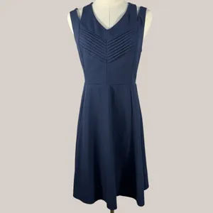 Ya Los Angeles Fit and Flare Navy Blue Dress Size M thumbnail 2