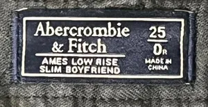 Women’s Abercrombie low rise slim, grey dark washed size 0 preowned thumbnail 3