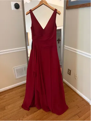 Women's Azazie Pomegranate Red Prom Dress Size 4 thumbnail 2