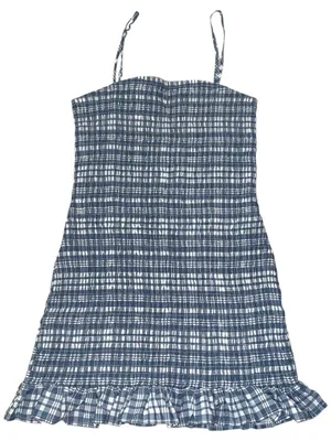 blue & white gingham dress. thumbnail 1