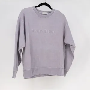 Talentless Women's Cotton Terry Lined Crew Neck Embroidered Sweatshirt Sweater thumbnail 1