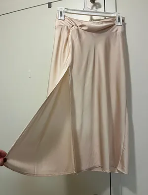 Satin Skirt With Slit thumbnail 4