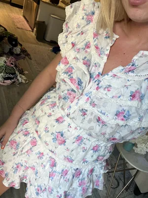 Impeccable Pig Floral Ruffle Mini Dress thumbnail 3