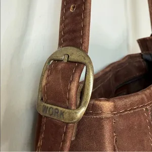 Mansi Brown Suede Handmade Guatemala Tikal Shoulder Bag thumbnail 6