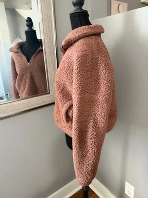 Abercrombie & Fitch Soft A & F Sherpa 1/4 zip size small thumbnail 2