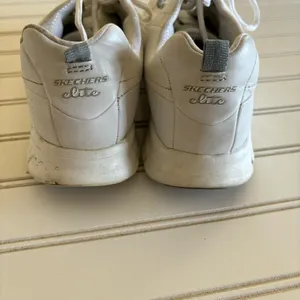 Skechers Flex‎ Elite Sneakers Size 9 Womens White Leather Walking Shoes 11798EW thumbnail 10