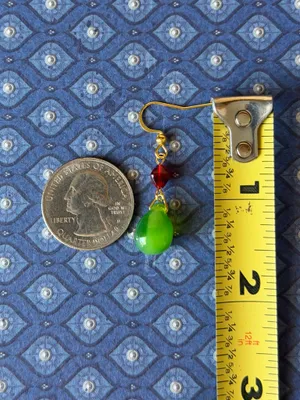 Handmade quality Czech glass beads retro fairy whimsy dangle earrings🌿❤️ thumbnail 7