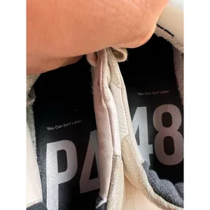 P448 Thea Gray Silver Platform Sneakers Women’s Leather EU 37 US 7 thumbnail 12