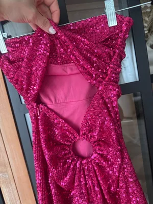Lucy in the sky sequin strapless mini dress cocktail cutout open back thumbnail 7