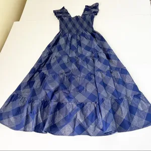 Hill House Ellie Nap Dress Navy Glitter Check, XS thumbnail 4