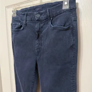 Mother Denim Midnight Blue Wash High Waisted Looker Ankle‎ Fray Jeans thumbnail 3