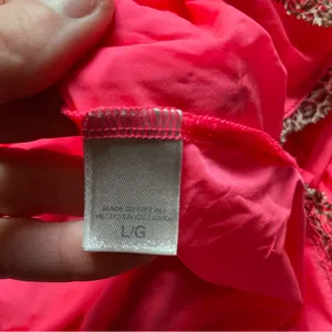 Victoria’s Secret Hot Pink Mesh Leopard Lace Slip Dress Large thumbnail 6