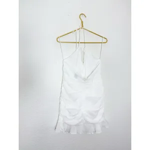 Princess Polly Eddy White Ruffle Mini Dress Size 10 Halter Chiffon Bridal Sexy thumbnail 13