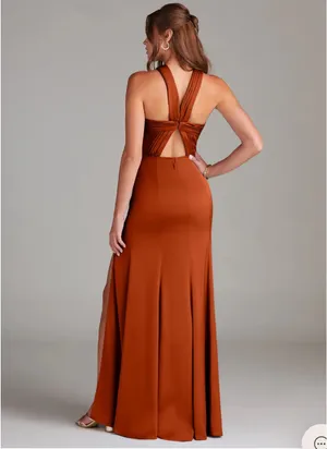 Azazie Rust Dress thumbnail 5