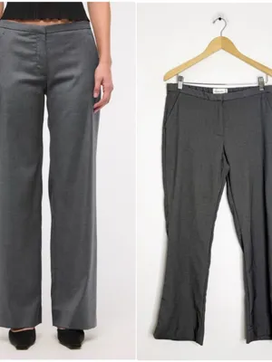 Abercrombie & Fitch Gray Trouser Pants Size 10 Short Mid Rise Career thumbnail 2