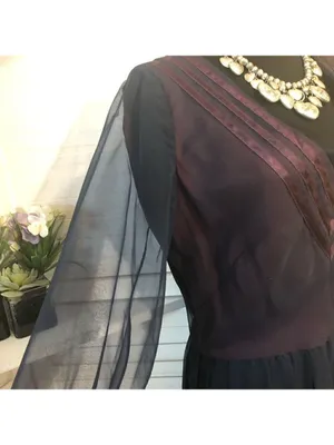 Vintage Lace Maxi Dress Purple whimsigoth dark fairy Ren Fair Victorian Glam M thumbnail 3