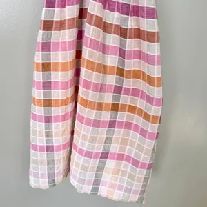 Maeve Anthropologie Ombré Plaid Midi Sundress Pink Orange White Women’s Size 2 thumbnail 9