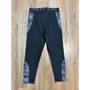 Nike Pro Camo Compression Leggings Gray Black‎ Training Tights Women L thumbnail 3