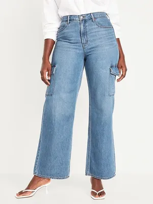 Old Navy Extra High Rise Sky-Hi Wide Leg thumbnail 2
