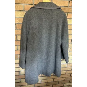 M. Liman Penguin Fashions Womens Vintage Wool Button Long Coat Gray Size 18 thumbnail 3