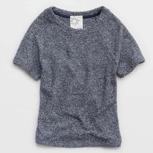 American Eagle OFFLINE By Aerie Boucle T-Shirt Royal Navy NWT Medium thumbnail 1