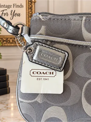Coach Gray Signature Wristlet - Gray/Light Gray NWT thumbnail 4